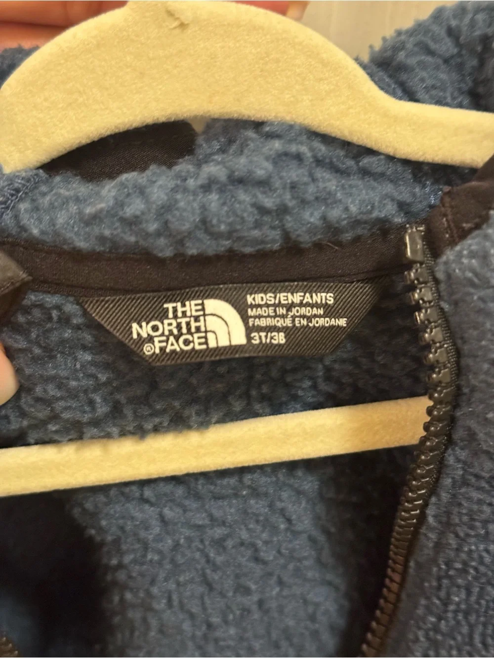 The North Face Navy and Black Hooded Fleece Jacket